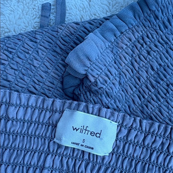 Aritzia Wilfred Ruched Square Neck Top – Size S | Romantic Core | Soft Stretch - Picture 5 of 6